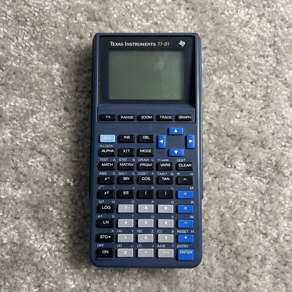 Texas Instruments TI-81 Blue For Parts Or Repair Not Working